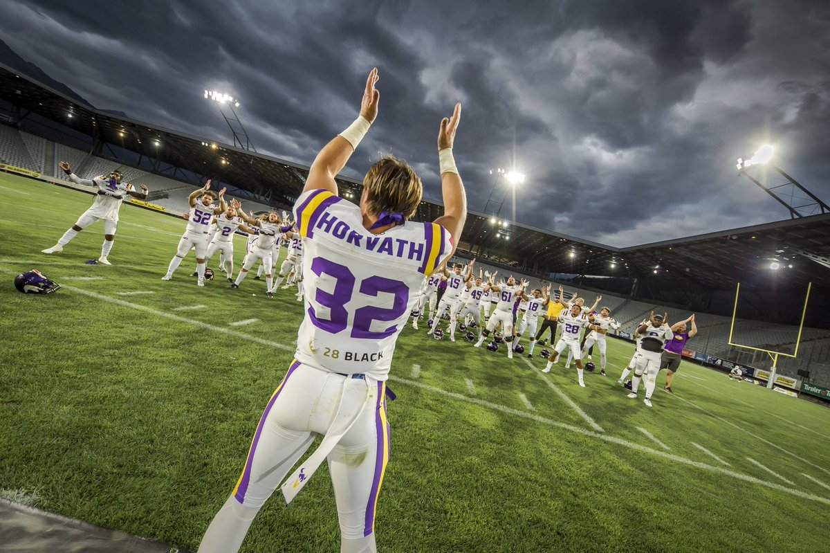 ViennaVikings's tweet photo. Some moments just hit different…

#PurpleReign #ViennaVikings #ELF2024 #VIKatRAI 
📸 @HJirgal | @ELF_Official https://t.co/rc6g91ljho