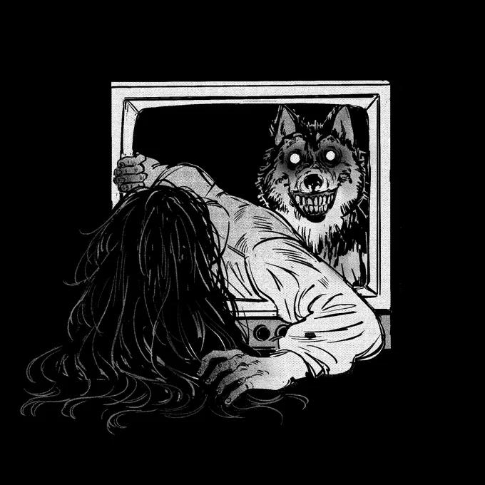 uh oh!! looks like you've seen the cursed collaboration jpeg featuring sadako and smiledog. share this jpeg to avoid unwanted consequences 
