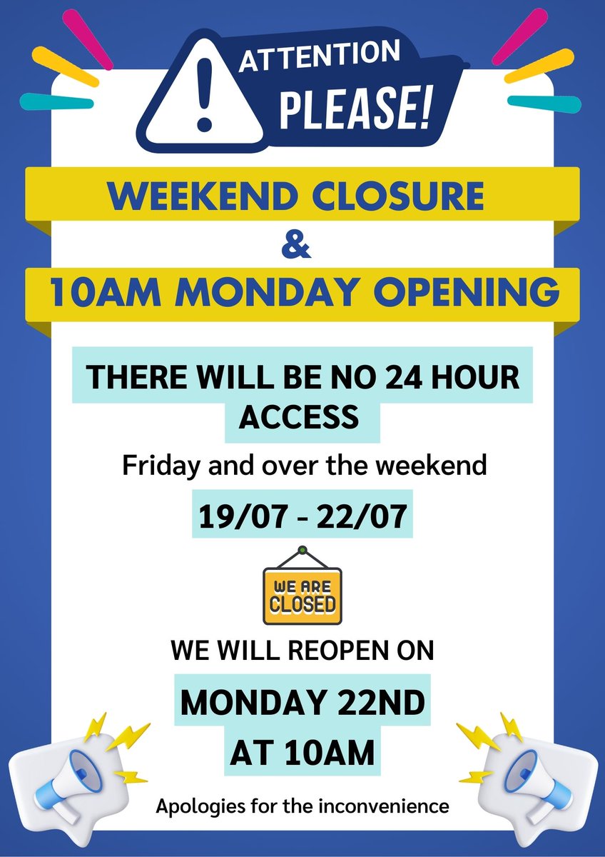📢 IMPORTANT 📢

GRH Library will be closed from 4pm today until 10am on Monday 22nd July with NO 24 HOUR ACCESS. This is due to replacement flooring works.

CGH Library will be available as usual via the door code.

Apologies for any inconvenience.