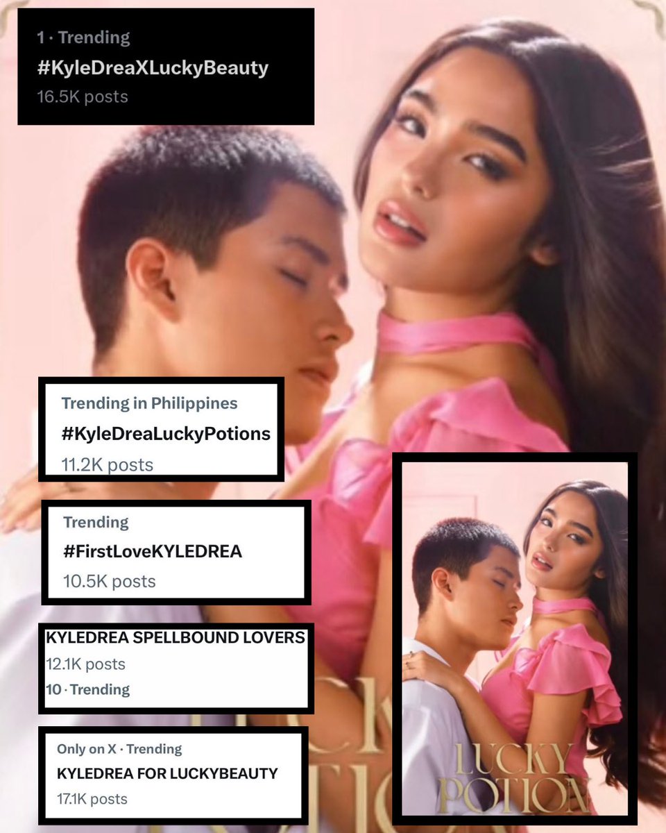 ninangsofkd's tweet photo. TRENDING ON TWITTER / X!! 🧡🍀

Multiple Hashtags and Taglines with more than 65k tweets in total! And our main HT trending at FIRST SPOT! 🧡

@LuckyBeautyInc 

#KyleDrea
#KyleEcharri | @kyle_echarri 
#AndreaBrillantes | @iamandrea_b https://t.co/XnobRHZZat