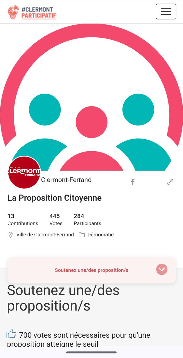 Pendant l'été, prenez le temps de découvrir les propositions citoyennes ouvertes à signatures. Soutenez celle(s) que vous souhaitez voir presentée au conseil municipal de <a href="/ClermontFd/">Clermont-Ferrand</a> 
clermontparticipatif.fr/project/la-pro…