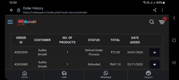 SrinathRaman's tweet photo. @nch1915 Vlebazaar is the most fraudulent online shopping portal,  they never deliver or refund your amount and never respond to your queries. Will the Government act on these scamsters?

@BazaarVle
@consaff
@jagograhakjago
@nch1915
@PralhadJoshiOfc
@JoshiPralhad
📷 https://t.co/fLgwQ0HwXA
