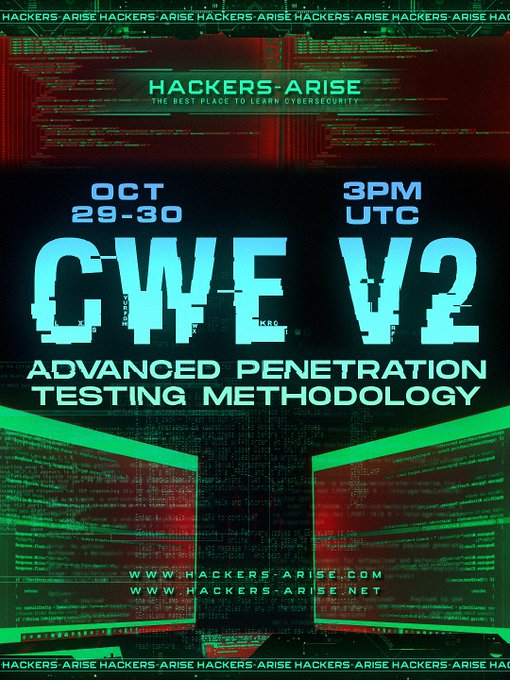 _aircorridor's tweet image. Aspiring hackers: Master the methodology through hands-on training. This course offers practical experience in essential penetration testing processes and techniques.

hackersarise.thinkific.com/bundles/subscr…
@three_cube #hacking #infosec #CWE