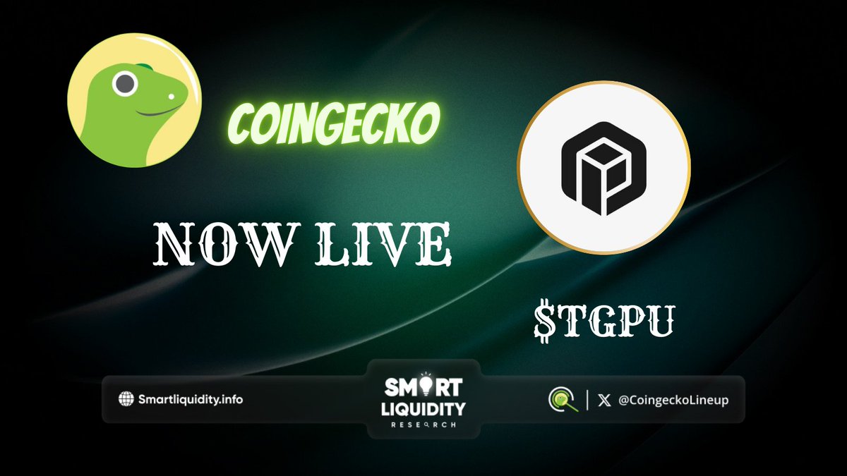 MAGABetrayals's tweet photo. 📣 #CoinGecko Circulates a New Listing

⬜️@TonGPU_Labs is using your idle GPU /CPU to earn.

◻️ $TGPU Improbable strengths:    
 
◼️Rental mechanism
◼️Reward every machine on the #TonGPU network
◼️Adaptive decentralized network architecture 

🔽VISIT:
https://t.co/0Bln7dgaC1 https://t.co/bAstKFnAlu