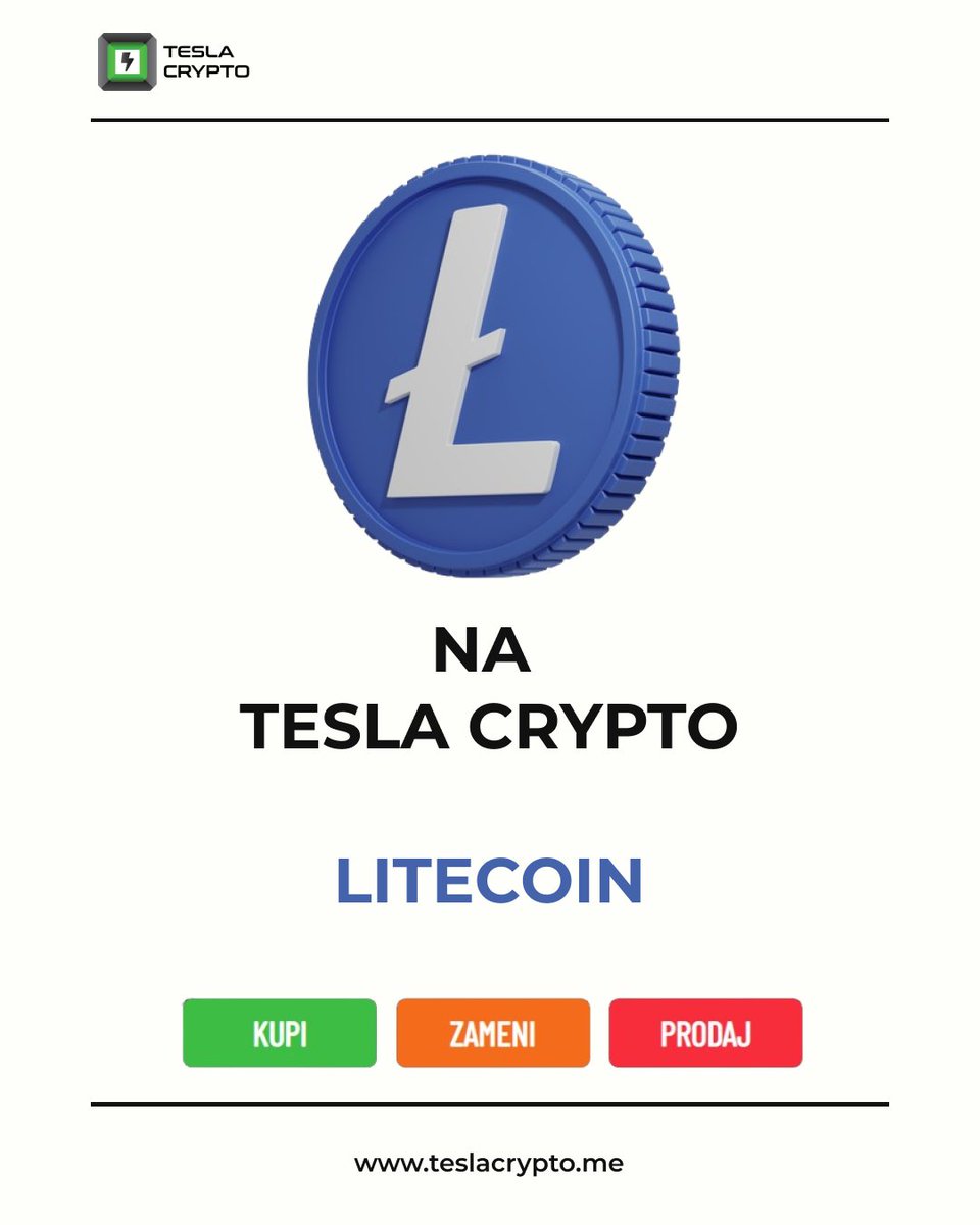 TCryptocap's tweet photo. Kupovina, Zamena ili Prodaja Litecoin-a na TeslaCrypto menjačnici!
https://t.co/G2kB52faRs

Kripto menjačnica sa najboljim uslovima na Balkanu!

Kupovina i prodaja kriptovaluta od 1% do 2% provizije!
https://t.co/8mJ4ZmP7Qy https://t.co/udFU2kSI7W