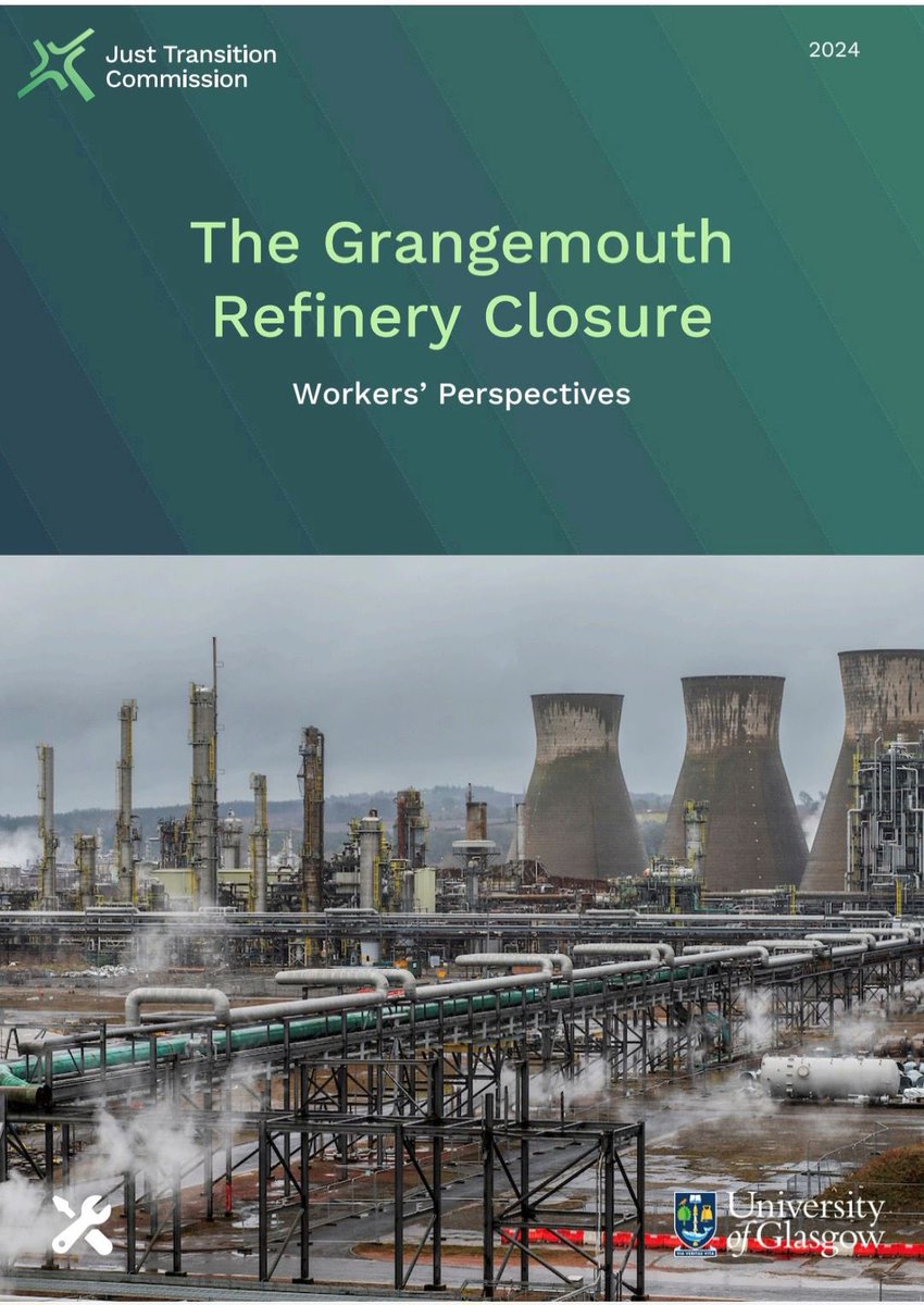 Ewan Gibbs (@ewangibbs) on Twitter photo Grangemouth workers make their voice heard.
@riyokoshibe and I interviewed Grangemouth oil refinery workers after their bosses announced its closure. Today, we’ve published a <a href="/JTCScotland/">Just Transition Commission</a> report about their perspective on closure and a fair future. 🔽
justtransition.scot/publication/th… Grangemouth workers make their voice heard.
@riyokoshibe and I interviewed Grangemouth oil refinery workers after their bosses announced its closure. Today, we’ve published a <a href="/JTCScotland/">Just Transition Commission</a> report about their perspective on closure and a fair future. 🔽
justtransition.scot/publication/th…