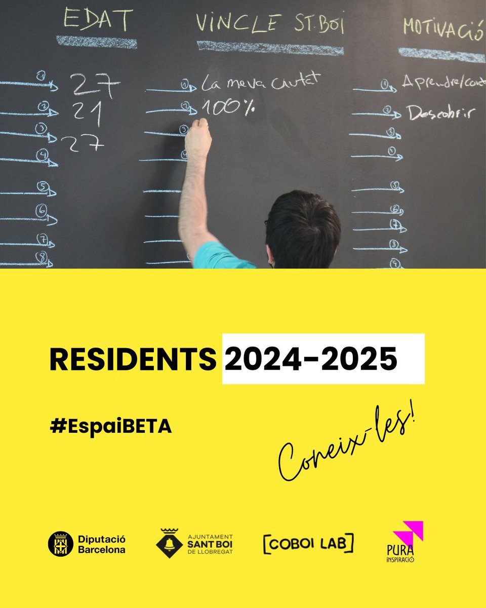 coboilab's tweet photo. #Residències20242025 #EspaiBETA

🌟 CONEIX A LES JOVES RESIDENTS 🌟
https://t.co/4O9Lvmdtqo

Serà un gran aprenentatge bidireccional 🔝

#espaiexperimental #comunitatjove #laboratori #santboi #coideació #innovació #creativitat #milloracontinua #serveispúblics https://t.co/jdPOxUOKS0