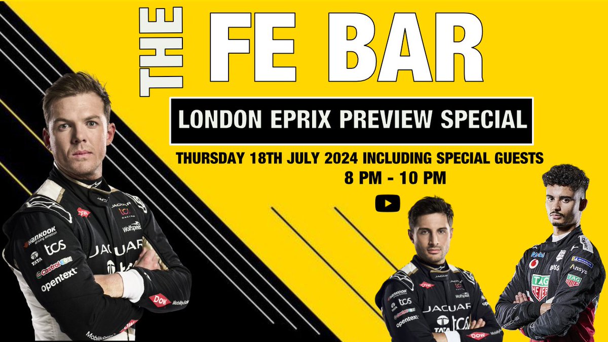 FormulaEZone's tweet photo. Tonight we will be previewing the #LondonEPrix live on YouTube

Join us to have your say on the championship finale at 8pm

We would love to know who you think will be World Champion?

#FormulaE https://t.co/rs1BDASyFG