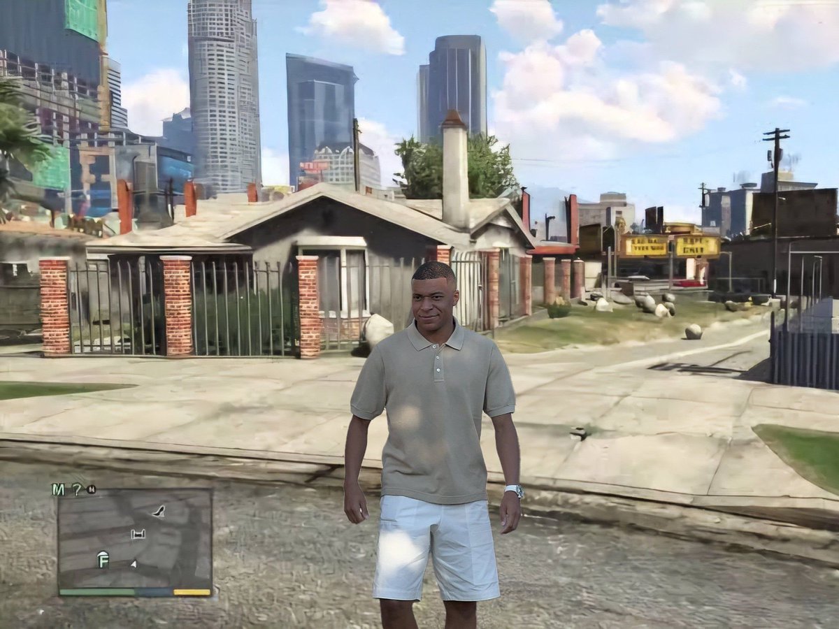 xXrykarXx's tweet photo. Bienvenido xd #Gtav #Franklin #Mbappe https://t.co/uYXVa4EiUV