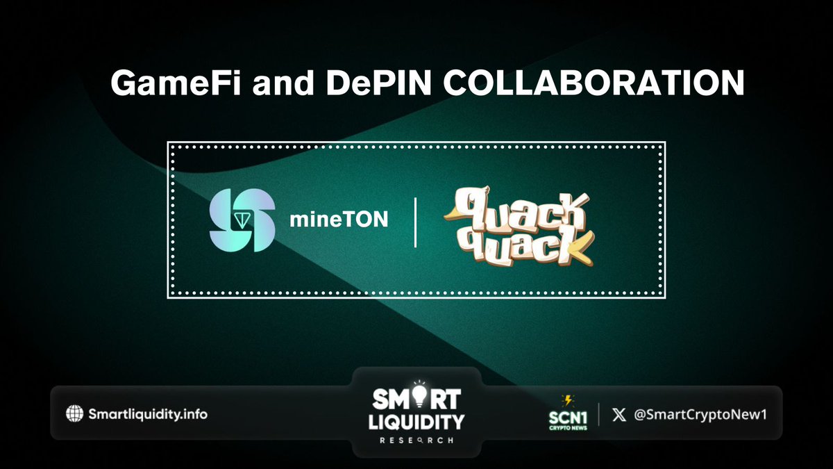 SmartCryptoNew1's tweet photo. ⚔ @WeQuackQuack is now partners with @mineTON_app

⚔ #MineTON presents the inaugural #DePIN on #TON, offering a straightforward cloud mining solution

🕹 Embrace the Mine-to-Earn model where each interaction adds to profit-sharing, creating a perpetual sense of excitement!

🔽VISIT
https://t.co/vsGYUSeKFw
#SCN1