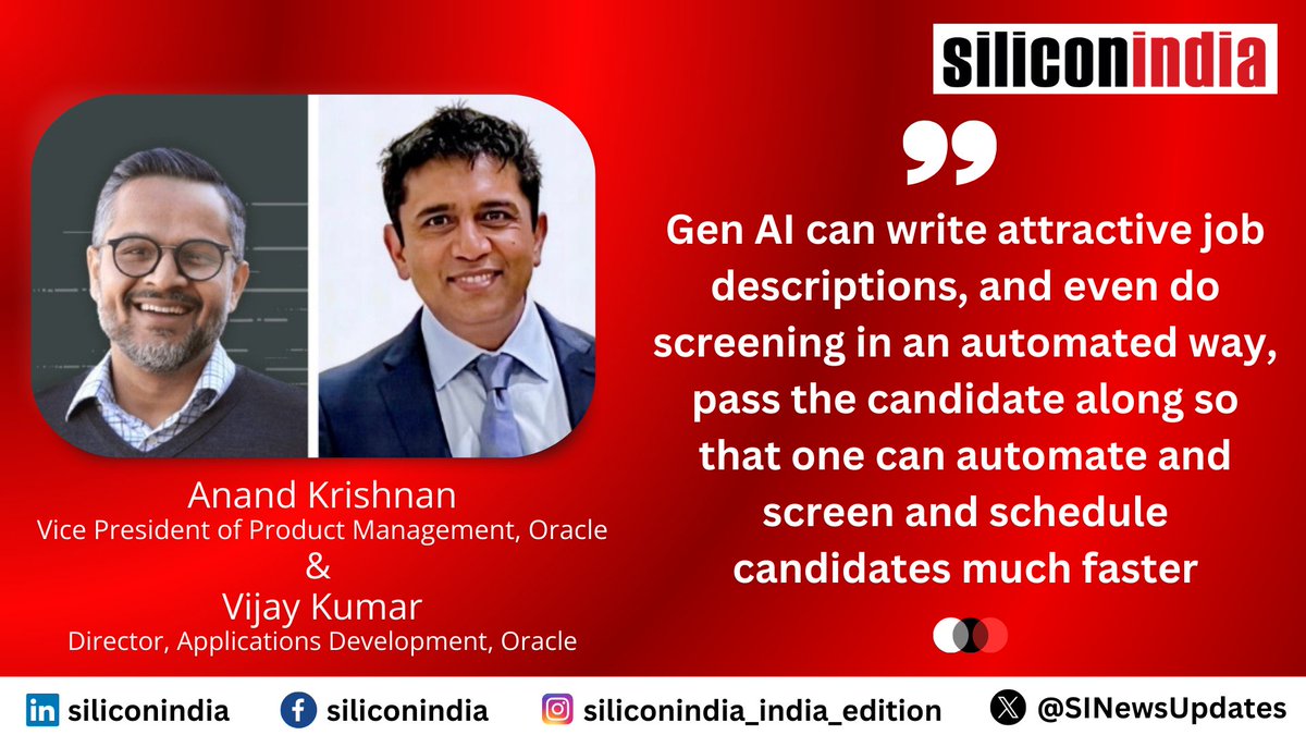 SINewsUpdates's tweet image. Transforming Role of AI in IT Development and Implementation

Aanand Krishnan, Vice President of Product Management, &amp;amp; Vijay Kumar, Director, Applications Development, @Oracle

Read more: qrcd.org/61TZ

#ITDevelopment #developmentservices #machinelearning #generativeAI