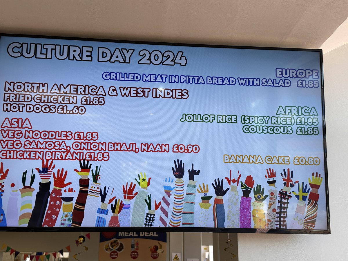 Today’s specials menu for Culture Day.