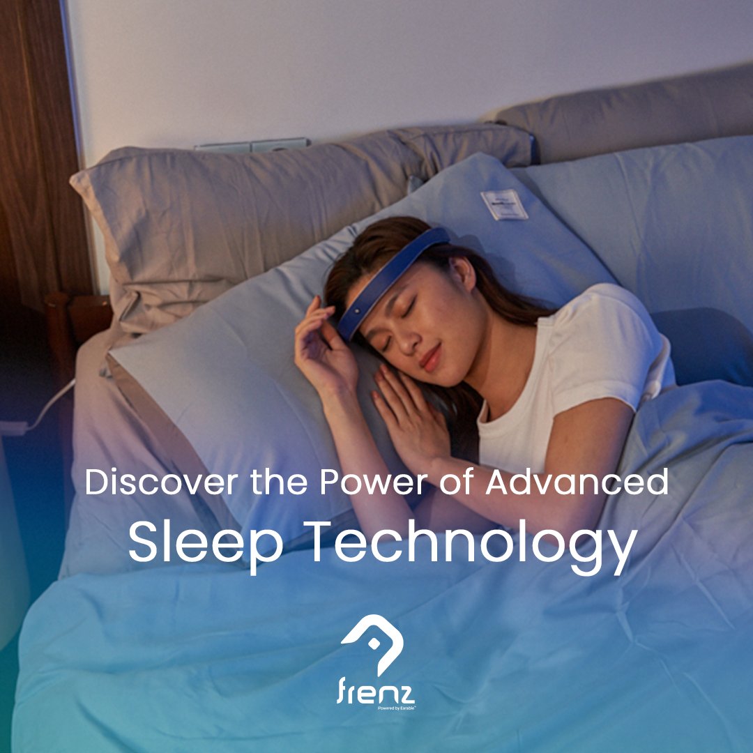 Struggling to get a good night's sleep? Imagine falling asleep faster, sleeping deeper, and waking up refreshed every morning! 🌙✨
The FRENZ Brainband is designed with cutting-edge technology to improve your sleep quality. Our non-invasive sound therapy (C-BTI) uses pink noise