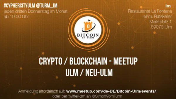 Der dritte Donnerstag im Monat heißt #Bitcoin #Meetup.
Schaut vorbei, wir freuen uns wieder auf interessante und spannende Gespräche.