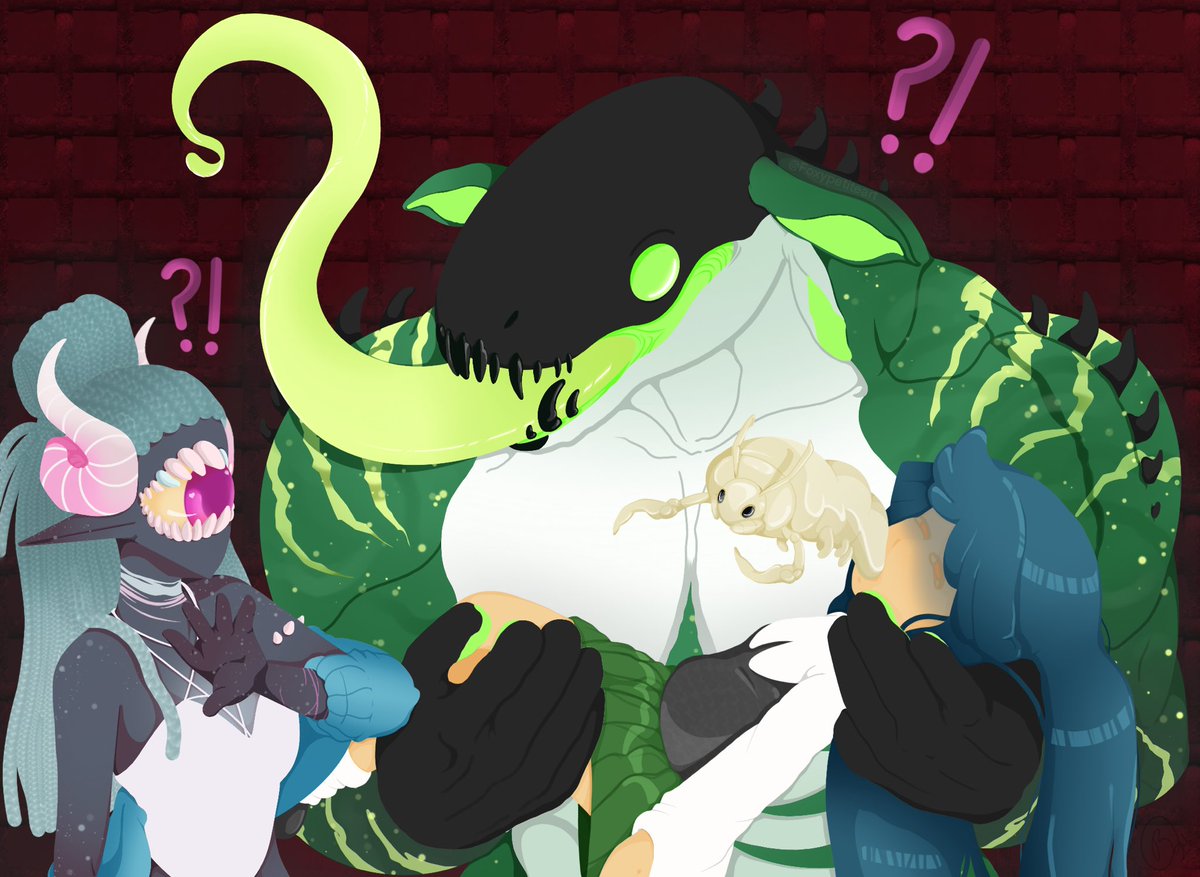 FoxyPetiteArt's tweet photo. Mini mass Art attack for @mir_micro of their oc Murzifel, @CandiedMoons of their oc Isopod Tongue, and SableHawthorne(no twitter listed)on Artfight of their oc Mira

#artfight2024stardust #artfight2024seafoam #artfightattack #artfight2024 https://t.co/CaTCjZTCPW