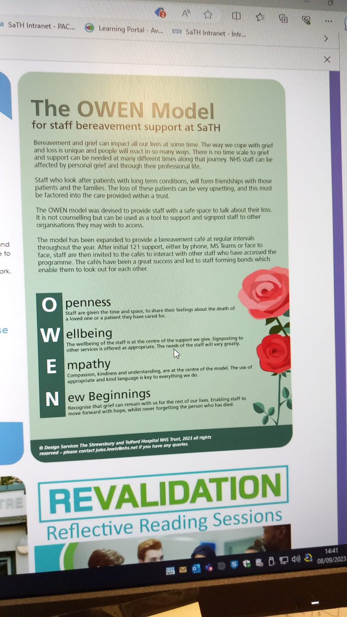 JulesLewis6's tweet photo. Amazing staff bereavement support cafe @ShropsConf @sathNHS this week, staff asking for more cafes โ๏ธ ๐ฐso we have heard you & I will meet with our wonderful volunteers @HeatherP196 @JulesLock1 & @PennyWatson999 our admin to plan, set and share #OWENModel ๐งก @goodgrieftrust โ๏ธ https://t.co/qXwBiQQ6eN