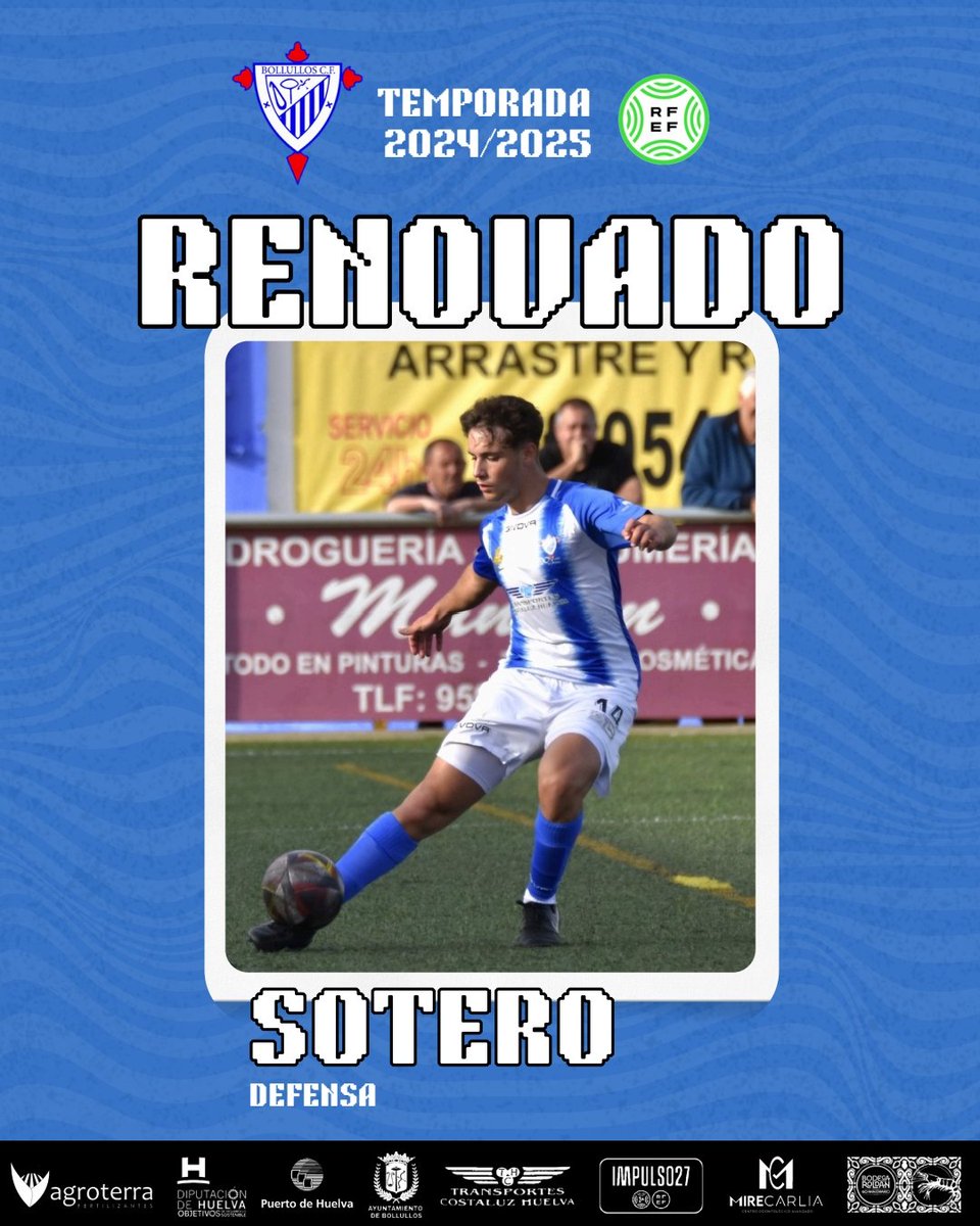 📌 𝐂𝐎𝐌𝐔𝐍𝐈𝐂𝐀𝐃𝐎 𝐎𝐅𝐈𝐂𝐈𝐀𝐋 | 𝐑𝐄𝐍𝐎𝐕𝐀𝐂𝐈𝐎́𝐍

Sotero sigue la próxima temporada en el #BollullosCF. El defensa sevillano apuesta por el club para seguir con su proyección.

Juventud y anticipación para la defensa de Calle.

#TerceraFederación #VamosMiBollullos