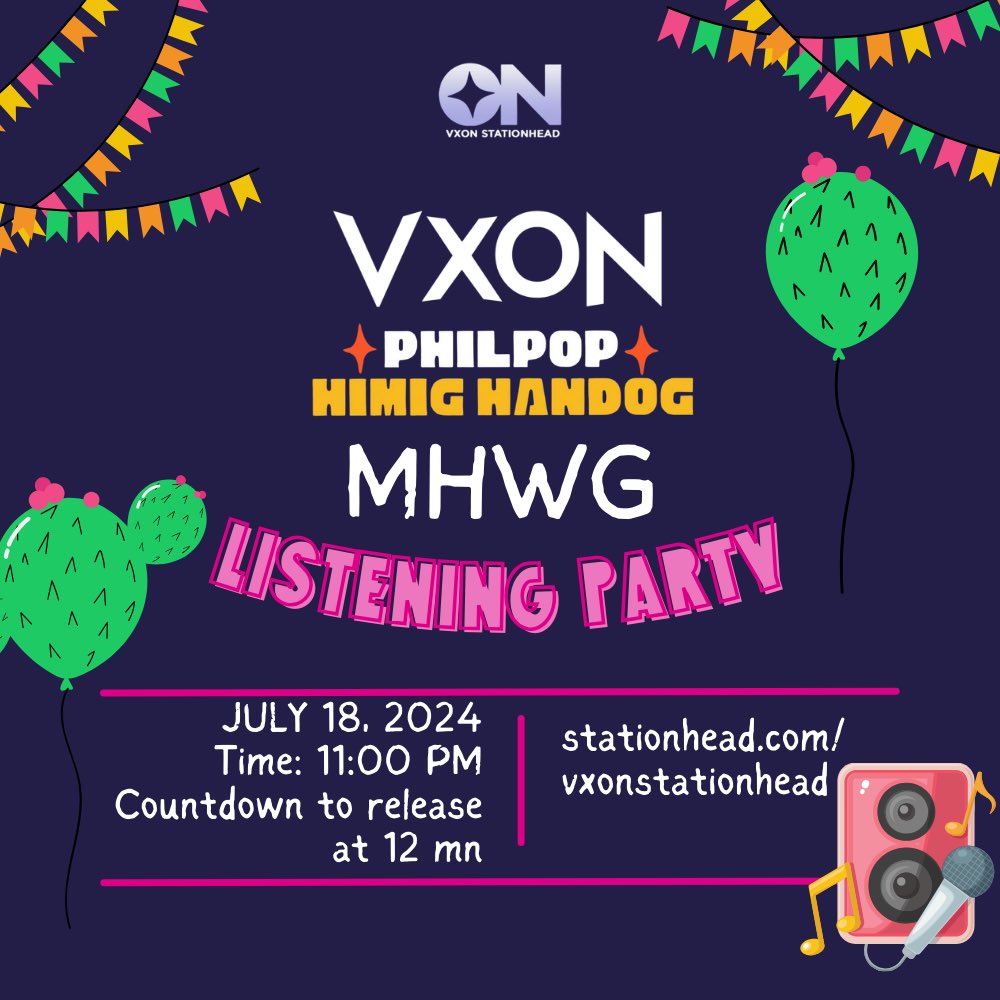 vxonstationhead's tweet photo. โผ๏ธVixies, let's gather up tonight on Stationhead and let us all listen to the song together for the very first time!
๐https://t.co/b8o712VKhx
See you all later at 11PM.
VXON MHWG SA HIMIG HANDOG
#VXONxHimigHandog
#MHWGVXON
#MHWGRobAngeles
@vxonofficial #VXON https://t.co/7VJwHFSVb2