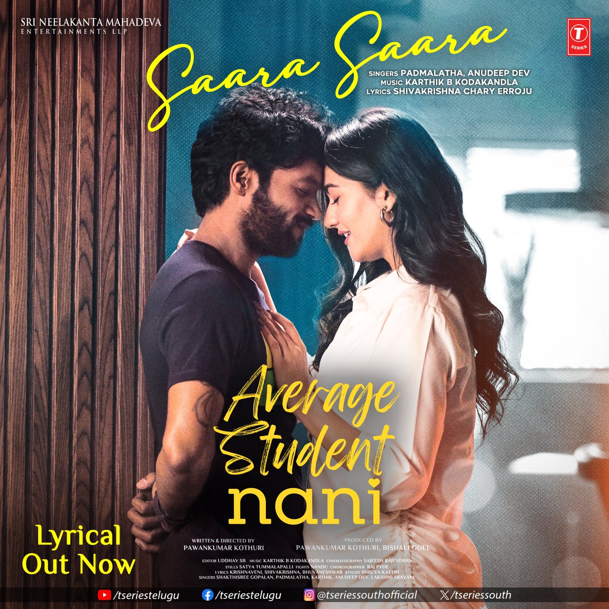 T-Series South (@tseriessouth) on Twitter photo National crush light Bro 😉.mana College crush Super 🥰😍
'Saara ... Saara ... Lovely Taara' ❤️🌸
Watch now-youtube.com/watch?v=WR-Fc2…
#AverageStudentNani 😎❤️😍
Our Favourite singers #Padmalatha, <a href="/anudeepdev/">Anudeep Dev</a>
🌟ing #SnehaMalviya as SARA
<a href="/iamPawanKumar_K/">PawanKumar Kothuri</a> as NANI 📷 National crush light Bro 😉.mana College crush Super 🥰😍
'Saara ... Saara ... Lovely Taara' ❤️🌸
Watch now-youtube.com/watch?v=WR-Fc2…
#AverageStudentNani 😎❤️😍
Our Favourite singers #Padmalatha, <a href="/anudeepdev/">Anudeep Dev</a>
🌟ing #SnehaMalviya as SARA
<a href="/iamPawanKumar_K/">PawanKumar Kothuri</a> as NANI 📷