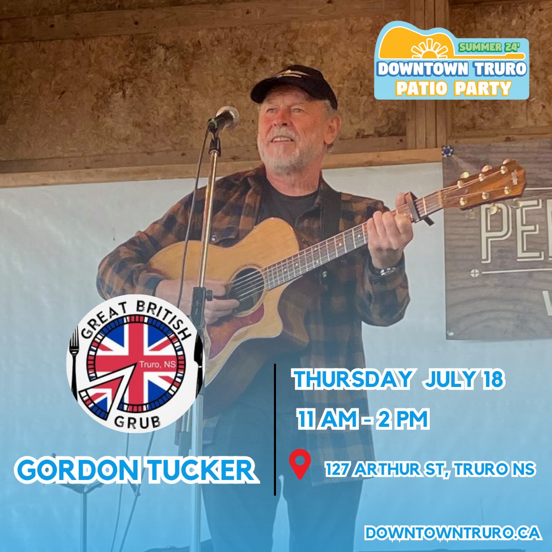 Do not forget to join us today at Great British Grub for a performance by Gordon Tucker!

11 AM - 2 PM