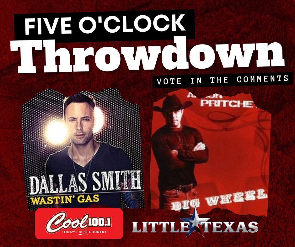 Vote on the 5 O'Clock Throwdown for your chance to  WIN with Little Texas Bar &amp; Grill – Enjoy live entertainment and drink specials from the patio!

Vote Here ➡️cool100.ca/2024/07/18/5-o…