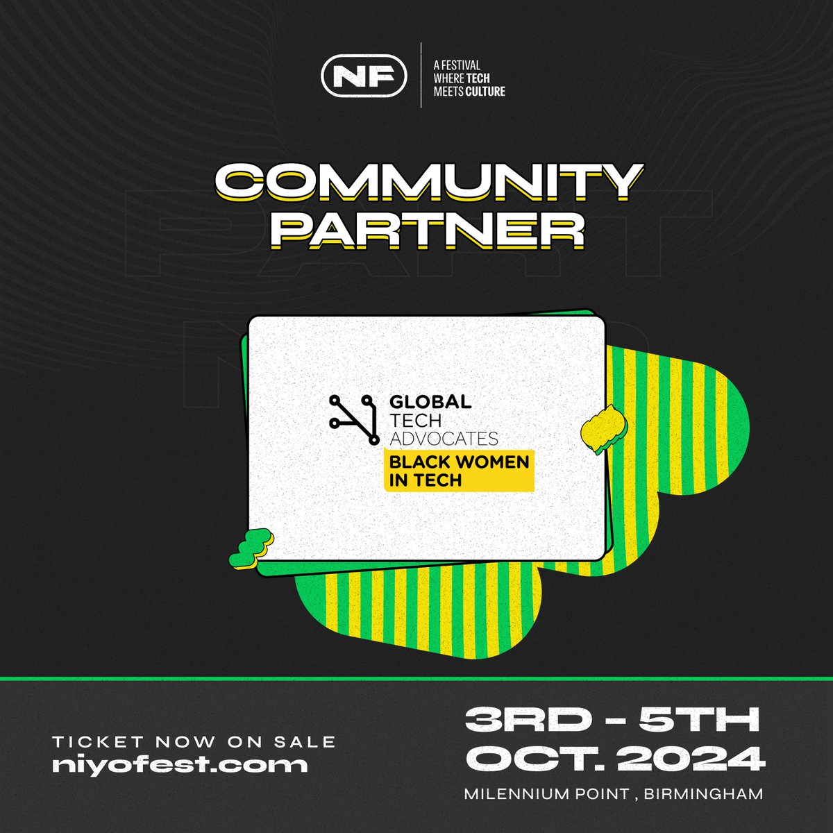 Niyo Group (@niyogroup) on Twitter photo 🌟 Exciting Community Partnership Announcement! We are thrilled to announce <a href="/GTA_BWTECH/">Global Tech Advocates Black Women in Tech</a> as a community partner for #NiyoFest24!
This collaboration marks a significant milestone in fostering diversity and inclusion within the tech industry: niyofest.com
#NiyoFest24 🌟 Exciting Community Partnership Announcement! We are thrilled to announce <a href="/GTA_BWTECH/">Global Tech Advocates Black Women in Tech</a> as a community partner for #NiyoFest24!
This collaboration marks a significant milestone in fostering diversity and inclusion within the tech industry: niyofest.com
#NiyoFest24