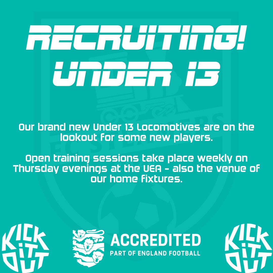 FCSteamers's tweet photo. 𝗥𝗘𝗖𝗥𝗨𝗜𝗧𝗜𝗡𝗚 

A couple of our youth teams are recruiting - if you know of someone at Under 15 or Under 13 looking for a change then please get in touch with this account and we'll point you in the right direction. 

Anyone welcome!

#Steamers https://t.co/lohn1kmL75