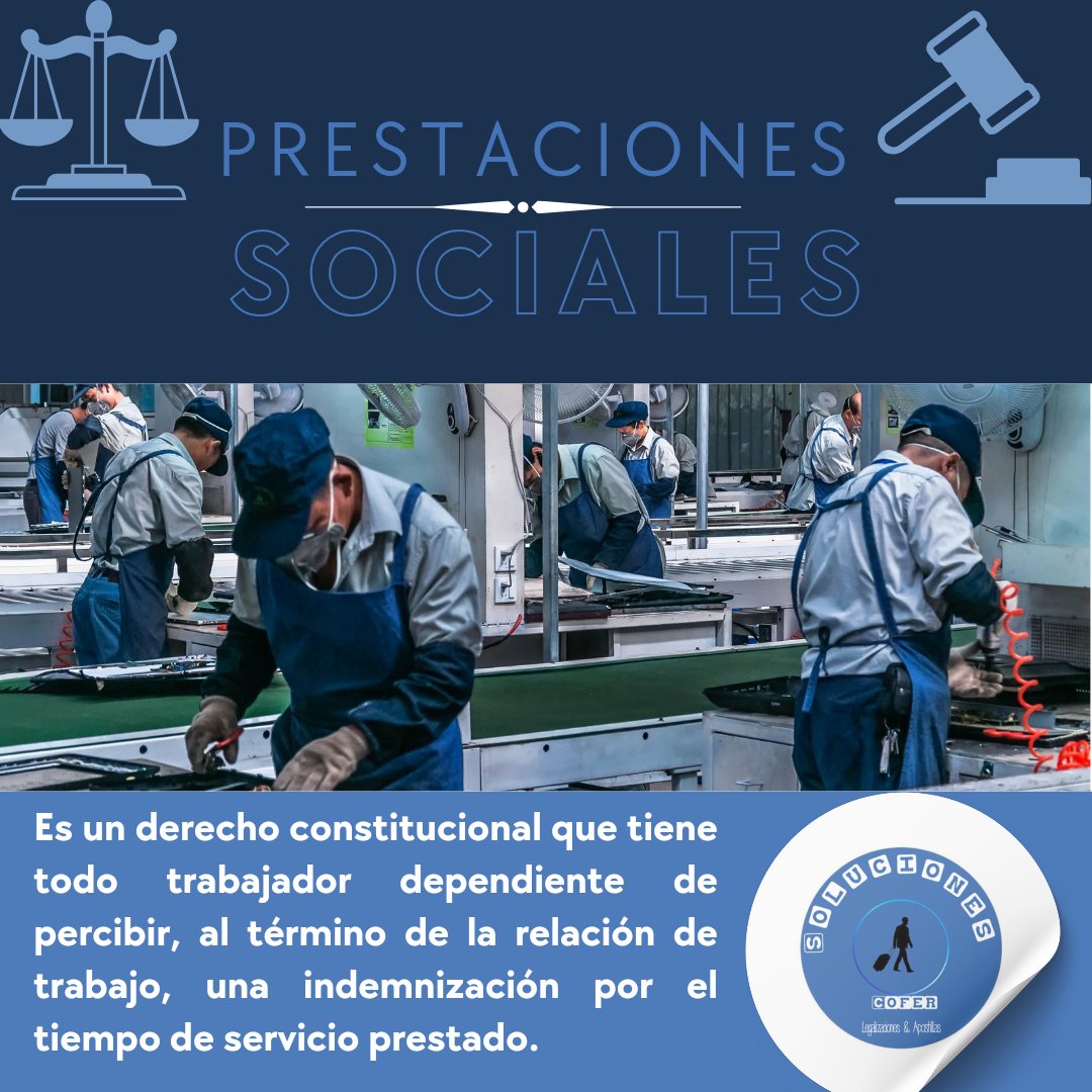 SolucionesCofer's tweet photo. Al terminar la relación de trabajo, el patrono debe hacer entrega de las prestaciones sociales al trabajador, asi como de los otros beneficios laborales que no hayan sido cancelados en el ultimo año de servicio, tales como vacaciones, bono vacacional y utilidades. https://t.co/CisRcIXsCM