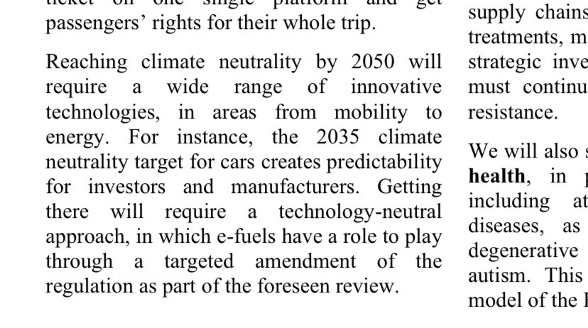 peterliese's tweet image. Ursula @vonderleyen delivered what we asked for on #technologicalneutrality. A targeted revision of #CO2cars so that the #combustionengine with #efuels can survive after 2035.

#EPlenary