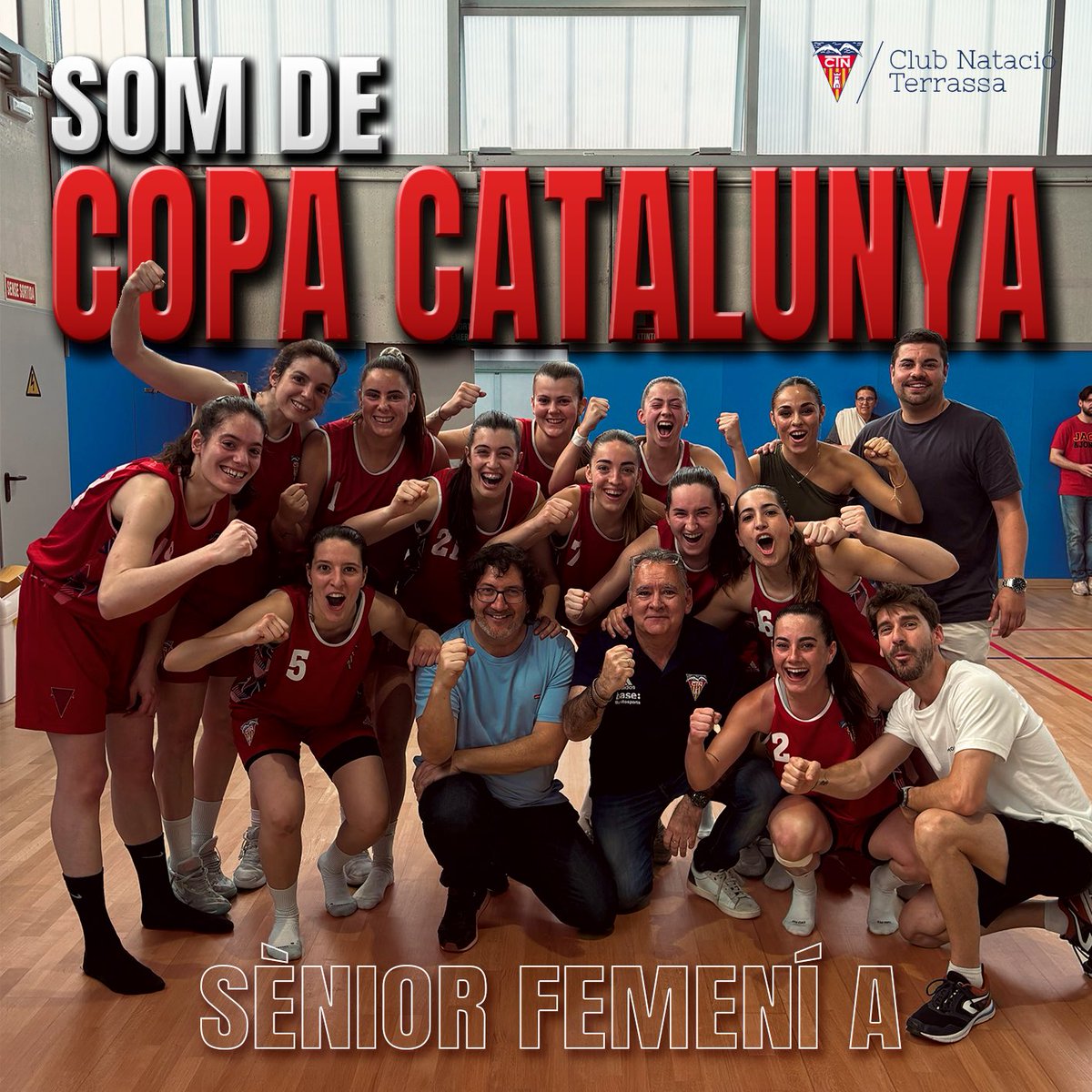 cnterrassa_bq's tweet photo. ‼️| 𝗦𝗢𝗠 𝗗𝗘 𝗖𝗢𝗣𝗔 𝗖𝗔𝗧𝗔𝗟𝗨𝗡𝗬𝗔
ARA SÍ!! Després de setmanes d’espera, podem confirmar que la temporada vinent el nostre sènior femení A jugarà a 𝗖𝗢𝗣𝗔 𝗖𝗔𝗧𝗔𝗟𝗨𝗡𝗬𝗔🤩
Enhorabona a totes les jugadores i staff, quin orgull!!❤️
#orgullvermell #copacatalunya https://t.co/zkVeP5i0HO