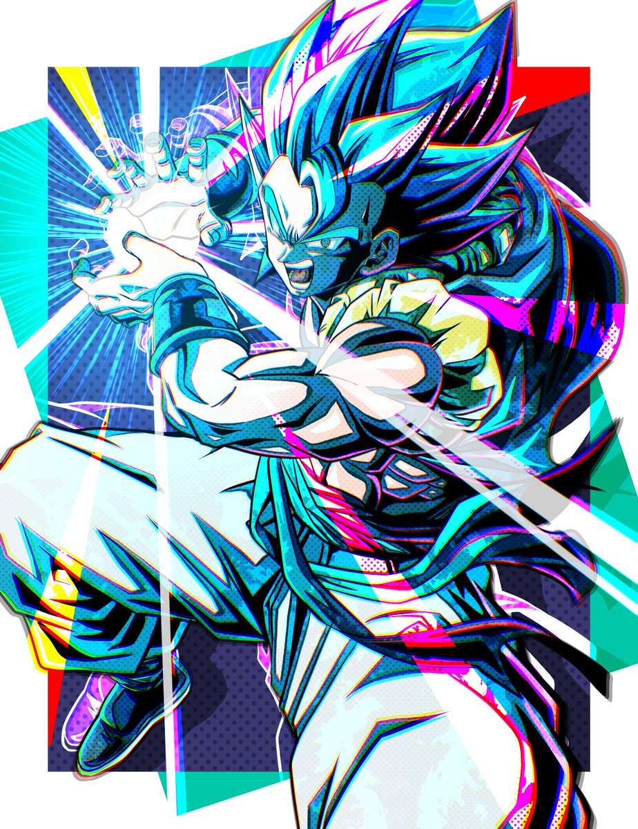 AKABEC0's tweet image. ゴジータブルー描いた
#ドラゴンボール　#イラスト