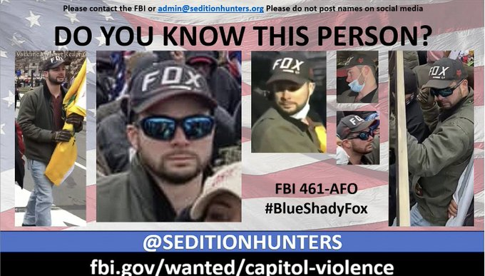 SeditionHunters's tweet photo. Please share across all platforms. #DoYouKnow this person?? Please contact the FBI with 461-AFO https://t.co/CacVxYKgAz or contact us at admin@seditionhunters.org #Justice4J6 Please do not post names on social media #BlueShadyFox https://t.co/laTqrlWq4C