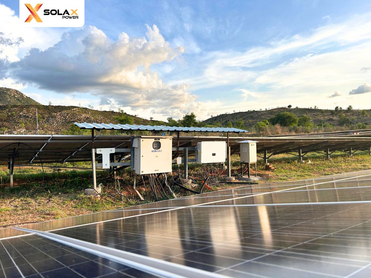 solaxpower's tweet image. #SolaXCase 🌞 #SolaX has successfully installed 𝐗𝟑-𝐅𝐨𝐫𝐭𝐡 𝟏𝟑𝟔 𝐤𝐖 #StringInverter in #Madanapalli, #India. This installation showcases the effectiveness of adopting #renewableenergy solutions.