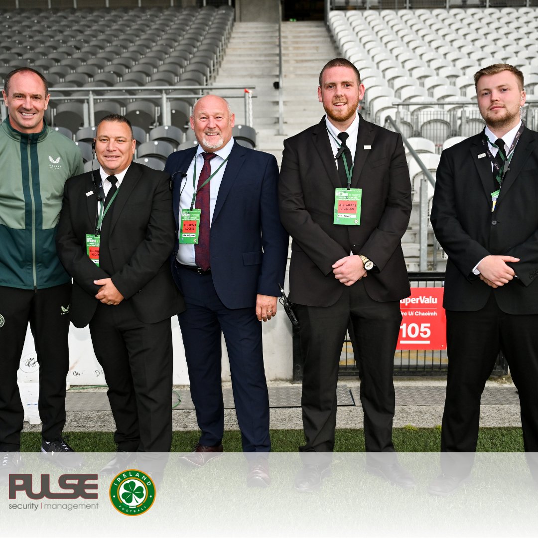 PulseSecurityM1's tweet image. Our VIP security team worked at Páirc Uí Chaoimh where Ireland&apos;s women&apos;s team beat France 3-1 🇮🇪⚽. Thanks to FAI &amp;amp; staff! Congrats team! 🎉🏅 #PulseSecurity
