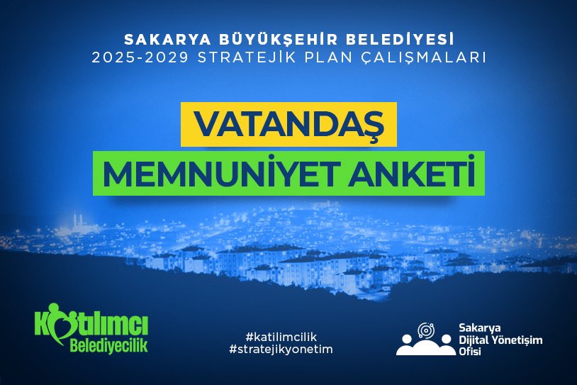 Sakaryabld's tweet photo. Düşüncelerini ve projelerini bizlerle paylaşarak Sakarya’nın geleceğinde sende söz sahibi olabilirsin😊

Vatandaş Memnuniyet Anketi 😊
https://t.co/i5erQecTmW

2025-2029 Stratejik Planı Katılım Anketi 📊
https://t.co/0q8voPOgTa https://t.co/U5Gwmxz7gq