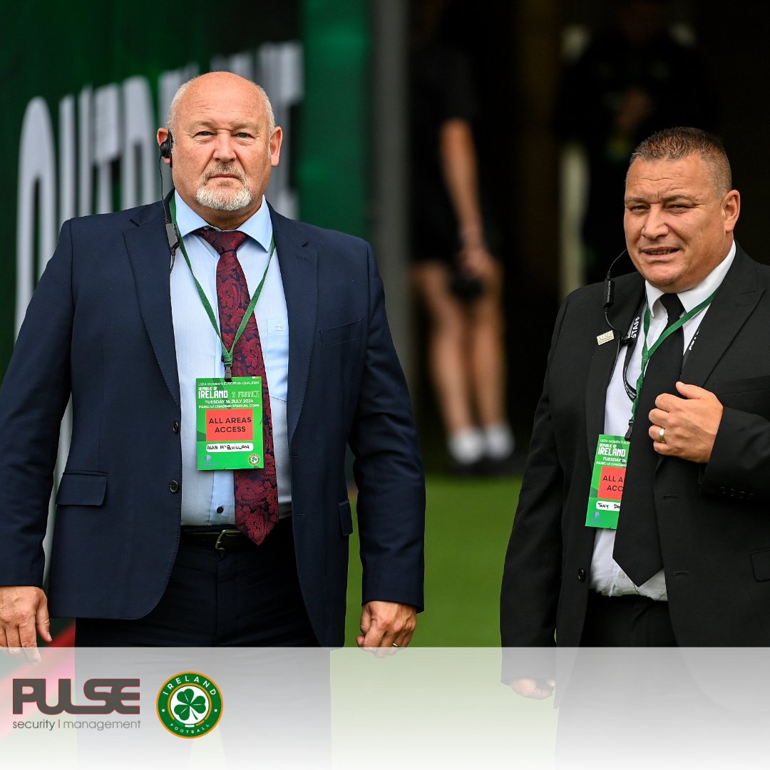 PulseSecurityM1's tweet image. Our VIP security team worked at Páirc Uí Chaoimh where Ireland&apos;s women&apos;s team beat France 3-1 🇮🇪⚽. Thanks to FAI &amp;amp; staff! Congrats team! 🎉🏅 #PulseSecurity
