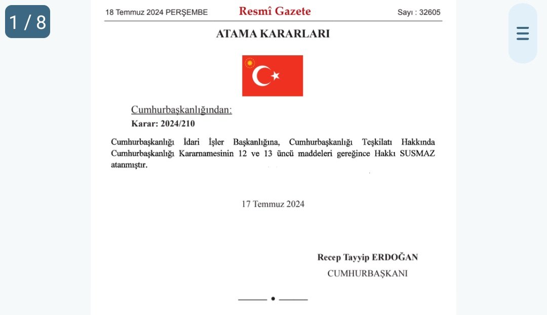 turkislamkrkc's tweet photo. Cumhurbaşkanımız Sn. @RTErdogan'ın 
Takdir ve Tensipleri ile Anayasa Mahkemesi Üyeliğine Seçilen Sn Metin KIRATLI’yı; 
Cumhurbaşkanlığı İdari İşler Başkanlığına Atanan Sn Hakkı SUSMAZ’ı Tebrik Ediyorum. Yeni Görevlerinde Başarılar Diliyorum. Hayırlı Olsun. https://t.co/GSkDGoqLCV