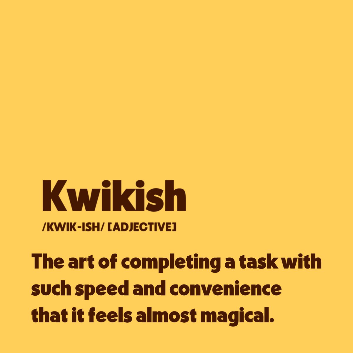 kwikish's tweet photo. The Oxford English Dictionary adds 1,000 new words every year. Here's the newest one ...

#Kwikish #WordOfTheDay #KwikishIsComing https://t.co/7CuvFEqf8y
