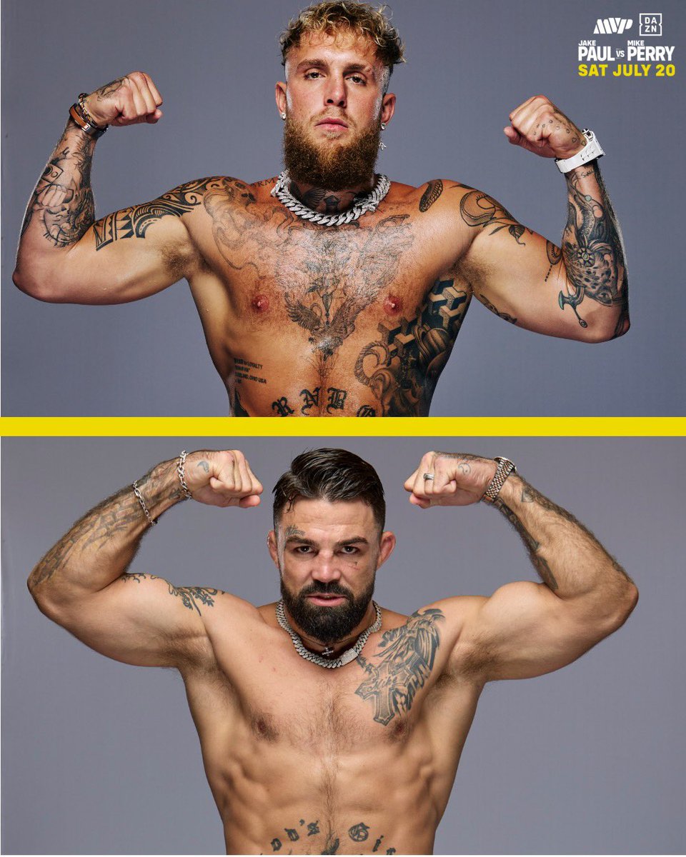 MostVpromotions's tweet image. Who’s harder, Jake Paul or Mike Perry?
-
#PaulPerry
Saturday, July 20th
Amalie Arena - Tampa, FL
Live on @DAZNBoxing

#JakePaul #MikePerry