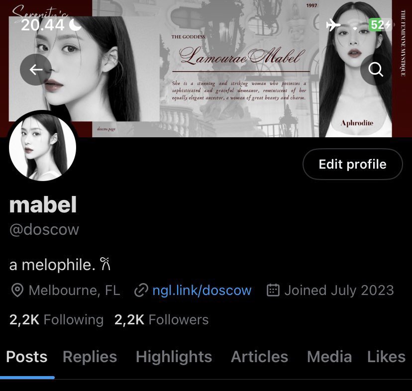 help rt ada yang kenal akun dibawah ini gaa? (mabel/doscow) sadly minggu kemarin akunnya ke 🍣 jadi ayo mutualan lagi..