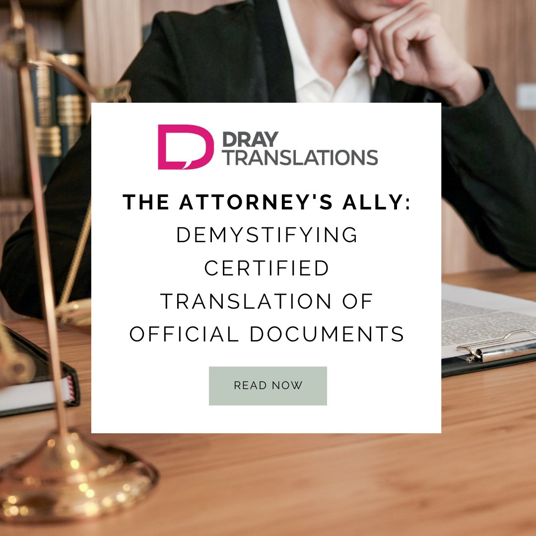 DrayTranslation's tweet photo. Unveiling the Mystery! Confused about the certified translation of official documents?  Our blog post breaks down the process step-by-step.  #certifiedtranslation #officialdocuments #translationprocess
 
Link: https://t.co/IduDIMuGXR https://t.co/pepz6SzX5B