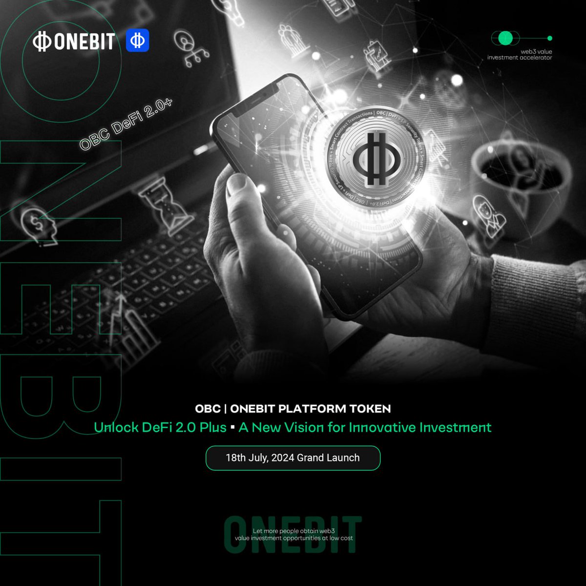 🚀 Today marks the official launch of OBC Token! 🚀 Unveiling DeFi 2.0+ and a new vision for innovative investment. Let's celebrate this exciting milestone together! #OBCToken #DeFi #Innovation #ONEBIT