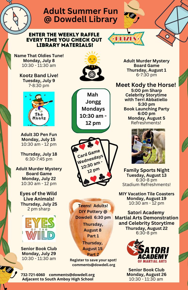 Adult Summer Fun @ Dowdell Library #dowdelllibrary #publiclibrary #libraries #libraries #librarylife #librarylove #southamboynj