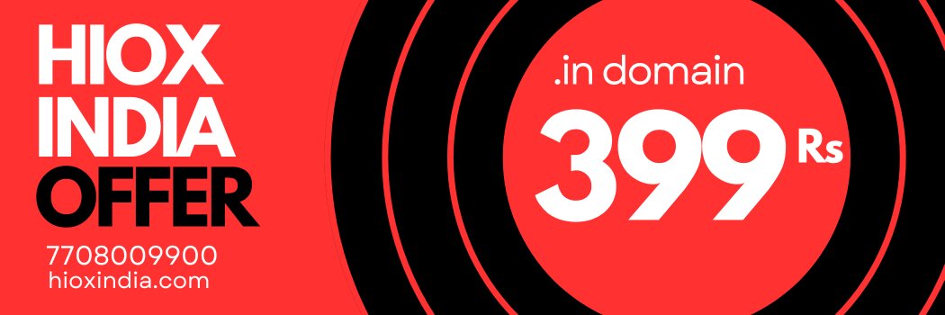 hioxofficial's tweet image. ✨ Grab Your .IN Domain for Just ₹399 at Hioxindia! 

Visit hioxindia.com to secure your domain today. 

Limited Time Offer!🚀 Don't miss out on this amazing deal. Hurry! 🏃

#hioxindia #indomain #domainregistration #webhosting #specialoffer