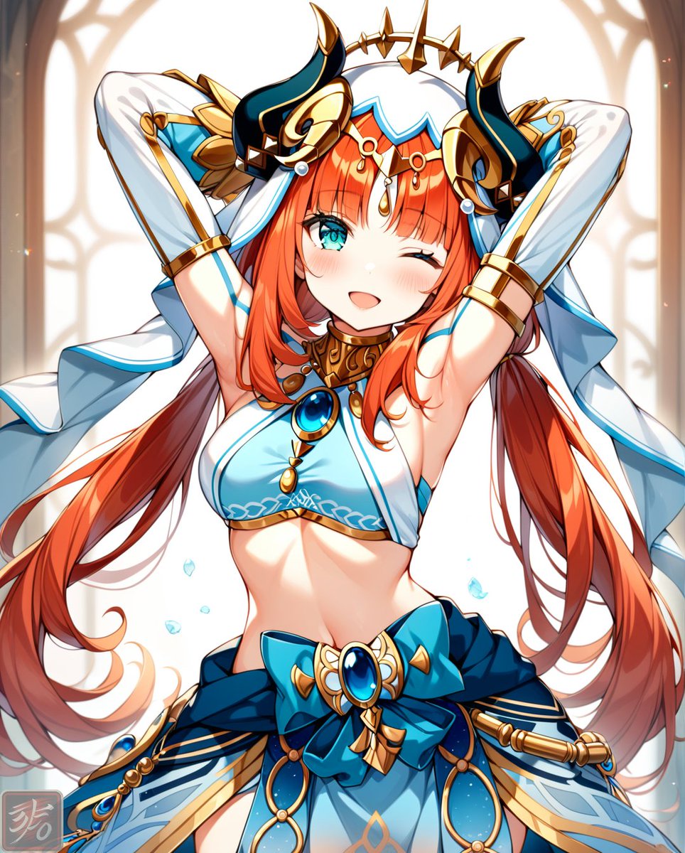 oro0102's tweet photo. #AIart #AIイラスト #原神 #GenshinImpact #ニィロウ #Nilou #妮露 https://t.co/XSHNeOKwIl