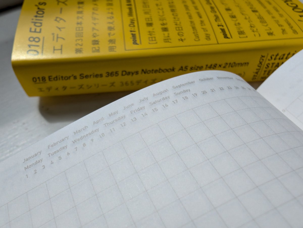 Stalogy is a new to the shop brand from Japan. They offer a wide variety of stationery including notebooks. I just added their 365 days Notebooks in grid, blank and dotted to the shop. Each softcover notebook has 368 pages to offer you a page a day for 365 days.