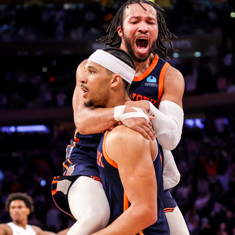 FOSTonight's tweet photo. Jalen Brunson’s extension with the Knicks gave the team a $100M discount to stay competitive.

Josh Hart called for a statue to be built in Brunson’s honor.

@jalenbrunson1 and @joshhart joined us prior to the announcement to talk NBA media rights, their podcast, and more ⬇️