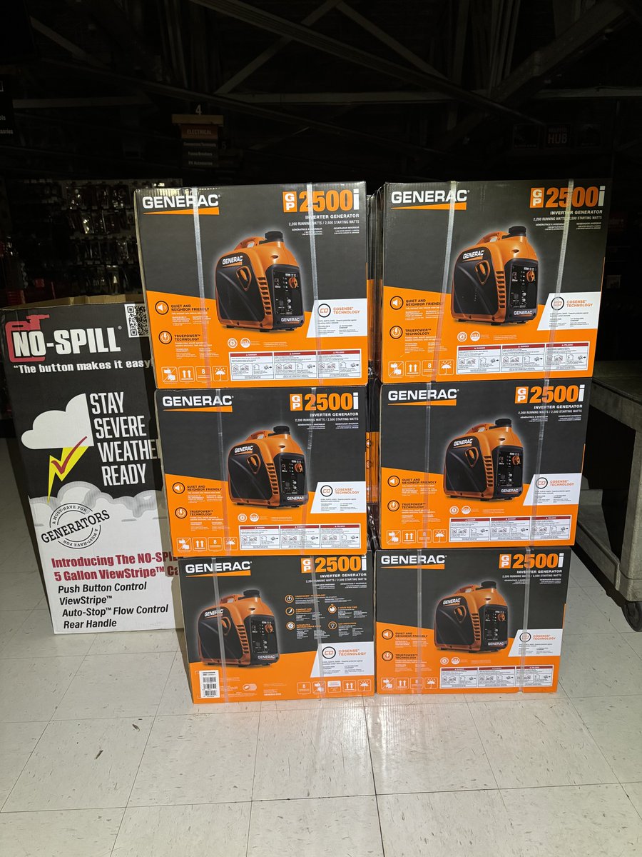 We are open and are fully stocked with emergency supplies! We have generators, rakes, brooms, gloves, contractor bags, extensions cords, batteries, flashlights, water etc. If you have any questions if we have a product please reach out here since our phones still aren’t...