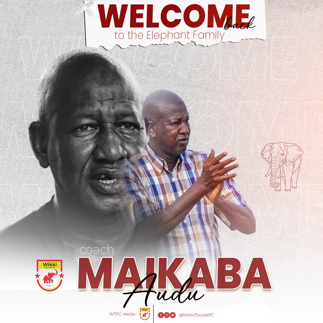 CLUB STATEMENT: 
Veteran Coach Maikaba Returns for a second stint at Wikki Tourists 

#WelcomeBackMaikaba