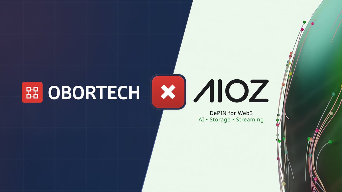 OBORTECHhub's tweet photo. 🟥  We're pleased to announce OBORTECH is integrating @AIOZNetwork's decentralized storage (W3S) to fulfil the demand of our future LLM applications &amp; Big Data ML features.

The integration underscores our commitment to deliver superior #SupplyChain solutions.

[🧵👇] https://t.co/BOs4MJuJZz